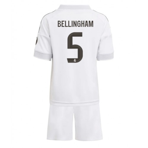 Fotbalové Dres Real Madrid Jude Bellingham #5 Dětské Domácí 2025-26 Krátký Rukáv (+ trenýrky)